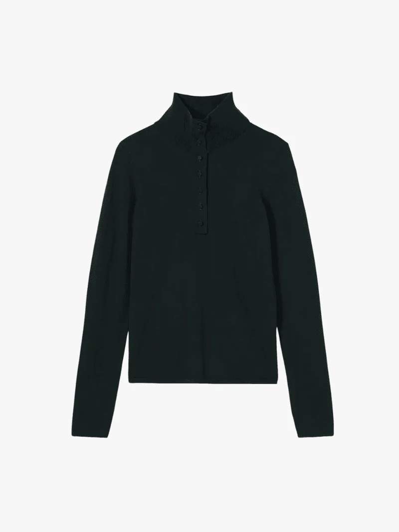 Темно-зелена водолазка з мериносової вовни Gap × Victoria Beckham